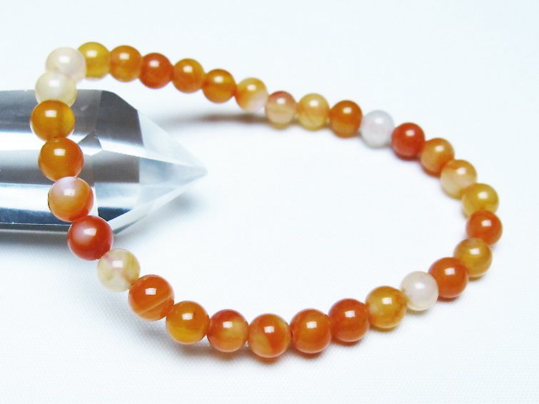 アゲート ブレスレット 6mm [t85-11119] 1枚目
