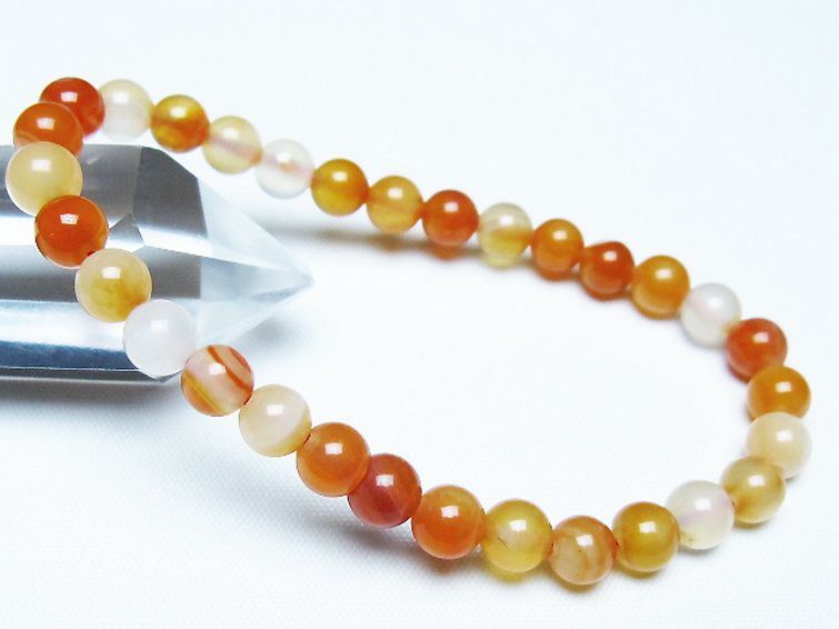 アゲート ブレスレット 6mm [T85-11127] 1枚目