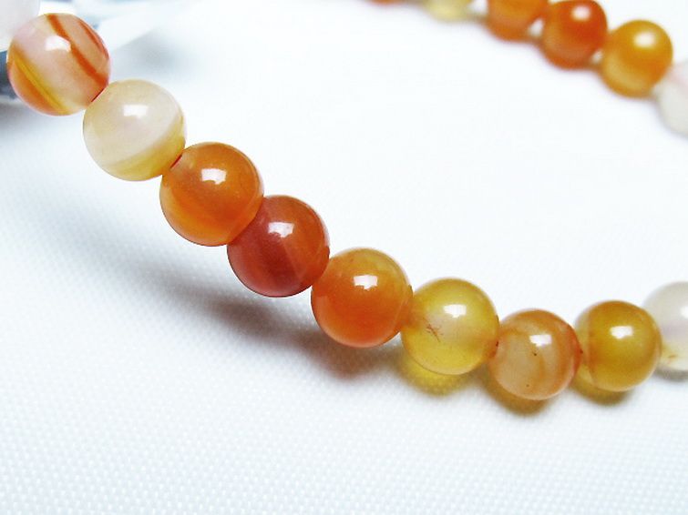 アゲート ブレスレット 6mm [T85-11127] 3枚目
