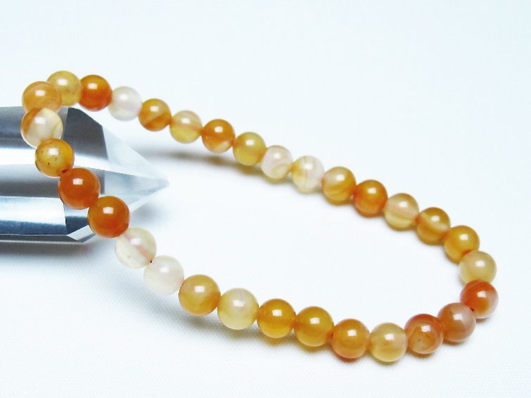 アゲート ブレスレット 6mm [t85-11130] 1枚目