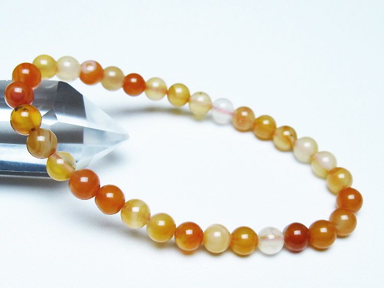 アゲート ブレスレット 6mm [t85-11132] 1枚目