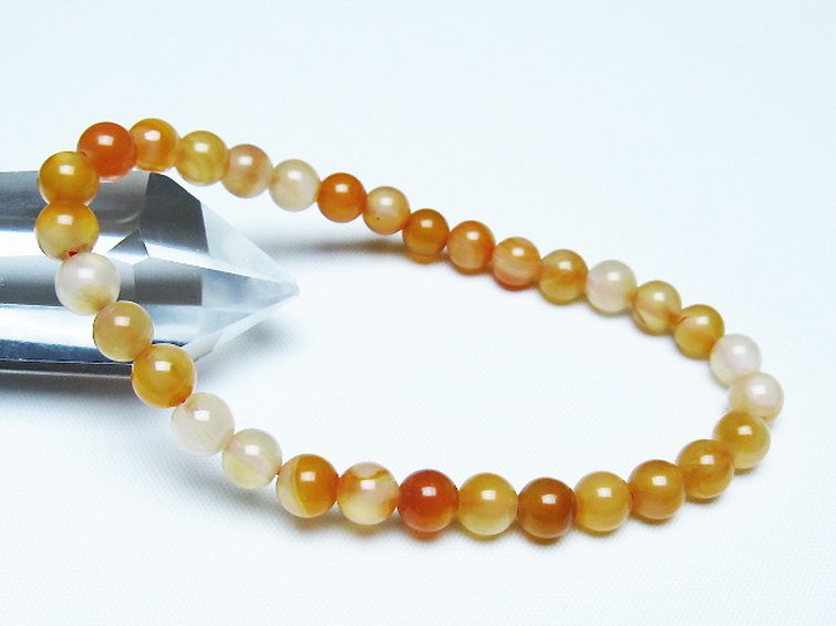 アゲート ブレスレット 6mm [t85-11134] 1枚目