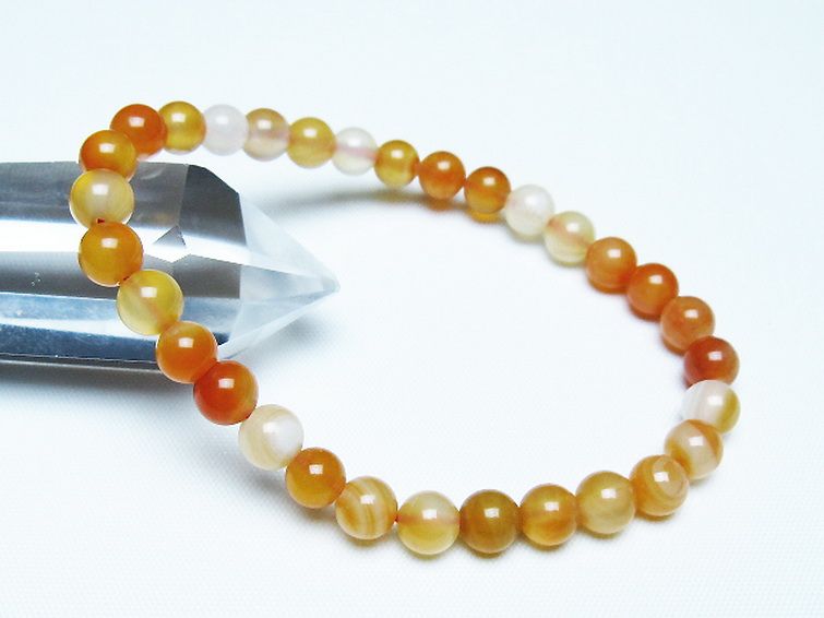 アゲート ブレスレット 6mm [T85-11135] 1枚目