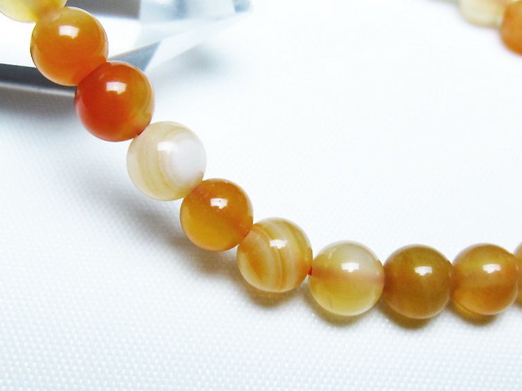 アゲート ブレスレット 6mm [T85-11135] 3枚目