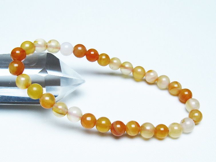 アゲート ブレスレット 6mm [t85-11136] 1枚目