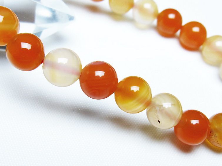 アゲート ブレスレット 8mm [T85-11165] 3枚目