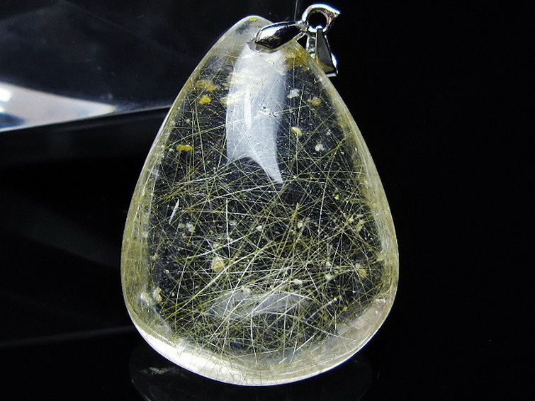 金針ルチル水晶 ペンダント [t86-7039] 2枚目