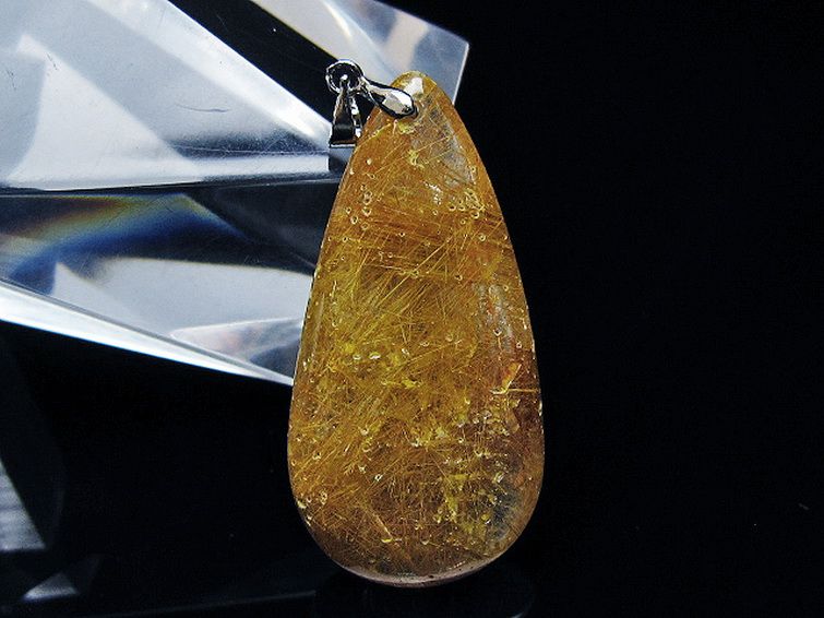 金針ルチル水晶 ペンダント [t86-7106] 1枚目
