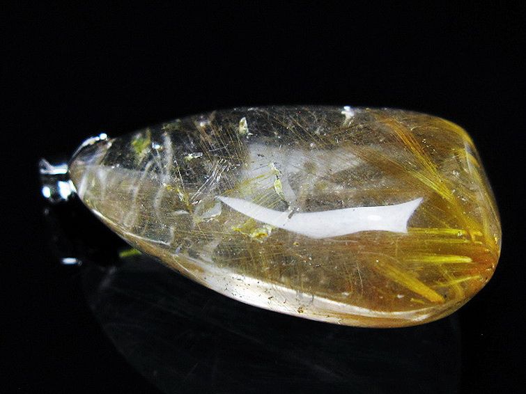 金針ルチル水晶 ペンダント [t86-7149] 3枚目