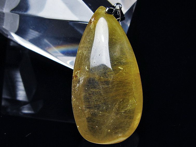 金針ルチル水晶 ペンダント [t86-7155] 2枚目