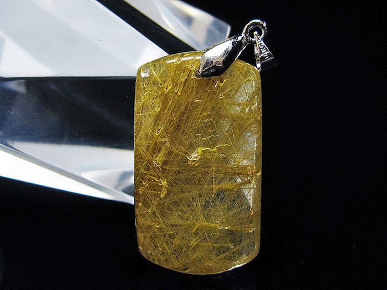 ゴールドタイチンルチル ペンダント [t86-7168] 1枚目