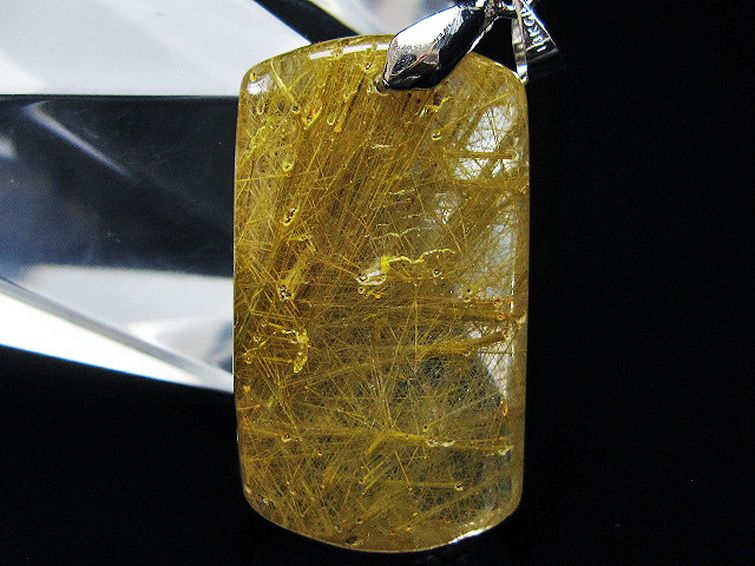 ゴールドタイチンルチル ペンダント [t86-7168] 2枚目