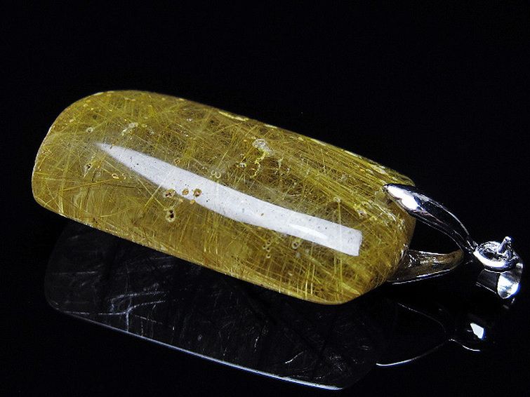 ゴールドタイチンルチル ペンダント [t86-7168] 3枚目