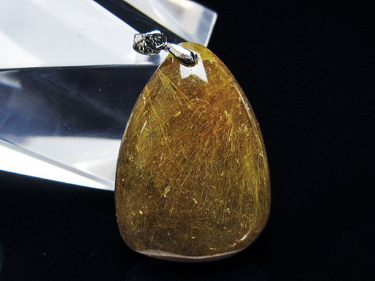 ゴールドタイチンルチル ペンダント [t86-7202] 1枚目