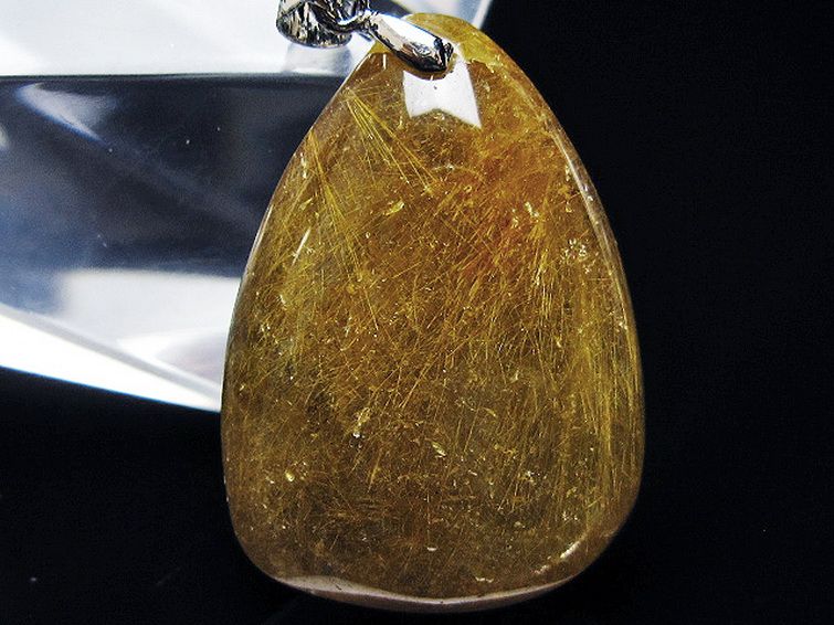 ゴールドタイチンルチル ペンダント [t86-7202] 2枚目