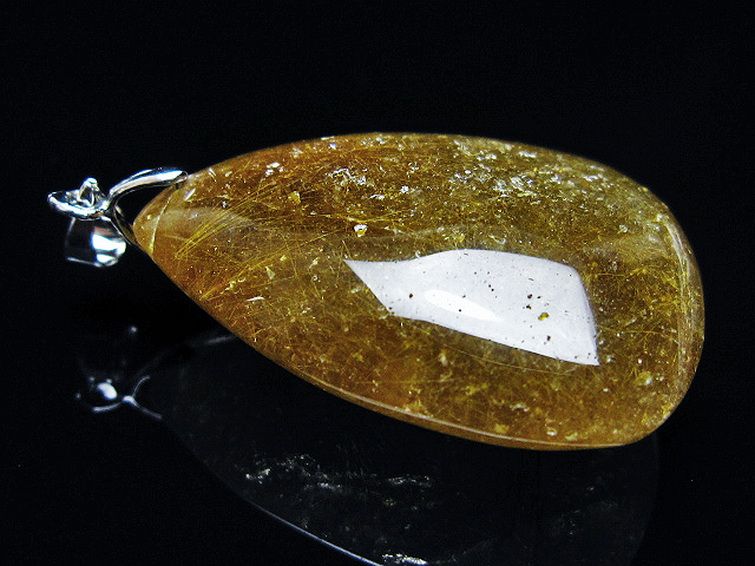 ゴールドタイチンルチル ペンダント [t86-7202] 3枚目