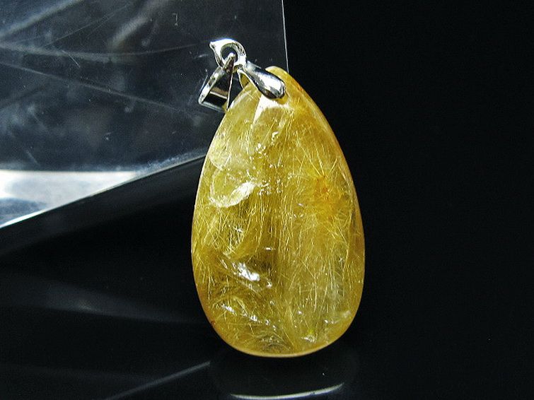 金針ルチル水晶 ペンダント [T86-7349] 1枚目