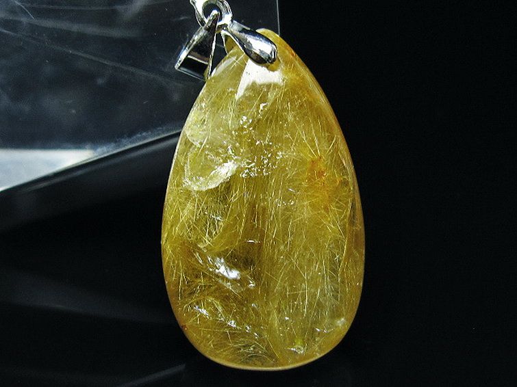 金針ルチル水晶 ペンダント [T86-7349] 2枚目