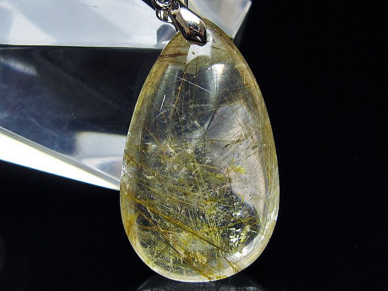 金針ルチル水晶 ペンダント [t86-7457] 2枚目