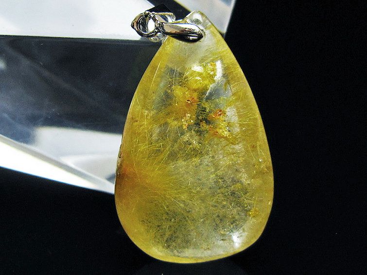 金針ルチル水晶 ペンダント [T86-7465] 1枚目