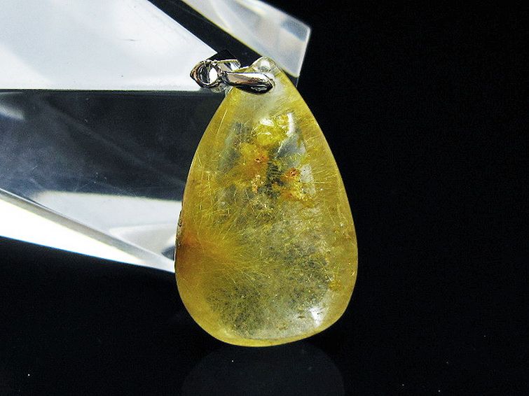 金針ルチル水晶 ペンダント [T86-7465] 2枚目