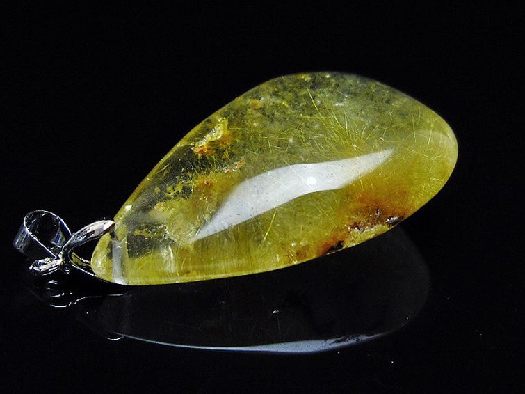金針ルチル水晶 ペンダント [T86-7465] 3枚目