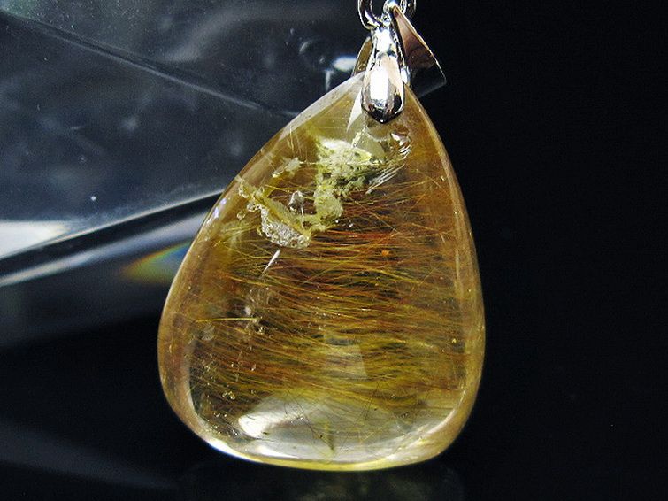 金針ルチル水晶 ペンダント [t86-7466] 2枚目