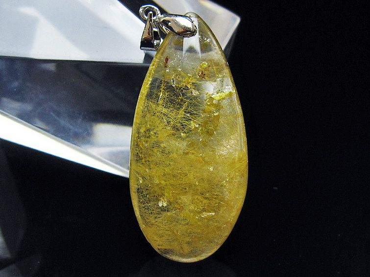 金針ルチル水晶 ペンダント [t86-7472] 2枚目