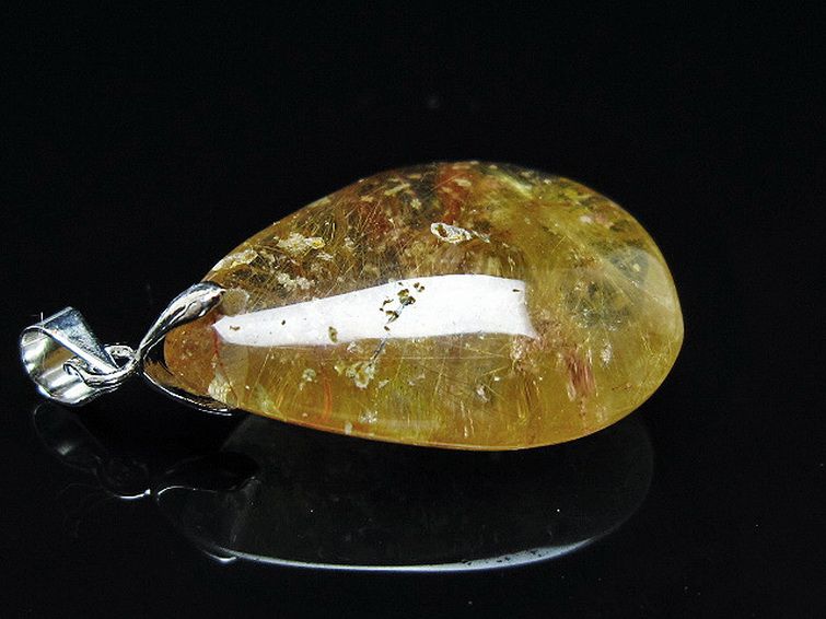 金針ルチル水晶 ペンダント [T86-7477] 3枚目