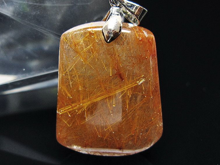 ゴールドタイチンルチル ペンダント [T86-7483] 2枚目