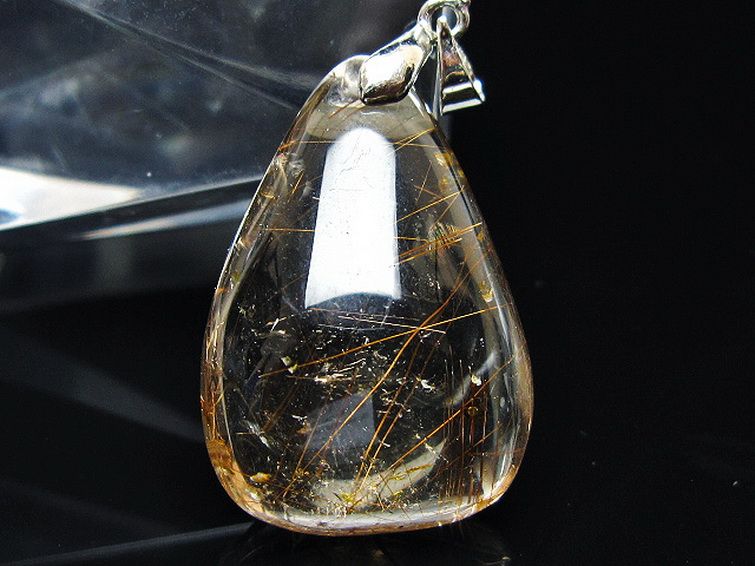 金針ルチル水晶 ペンダント [t86-7484] 2枚目