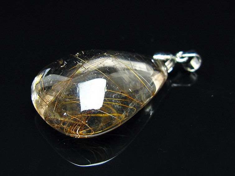 金針ルチル水晶 ペンダント [t86-7484] 3枚目