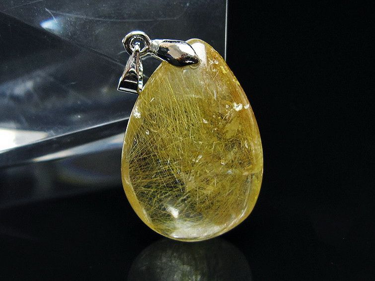 金針ルチル水晶 ペンダント [T86-7499] 1枚目