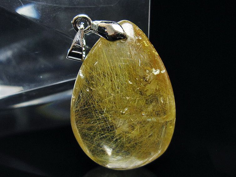 金針ルチル水晶 ペンダント [T86-7499] 2枚目