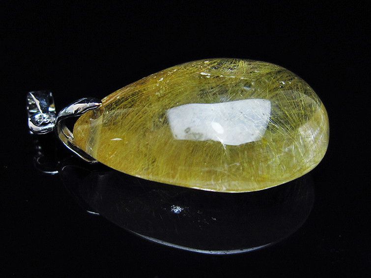 金針ルチル水晶 ペンダント [T86-7499] 3枚目