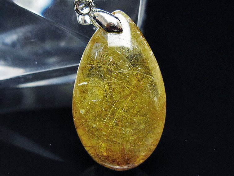 金針ルチル水晶 ペンダント [T86-7500] 2枚目