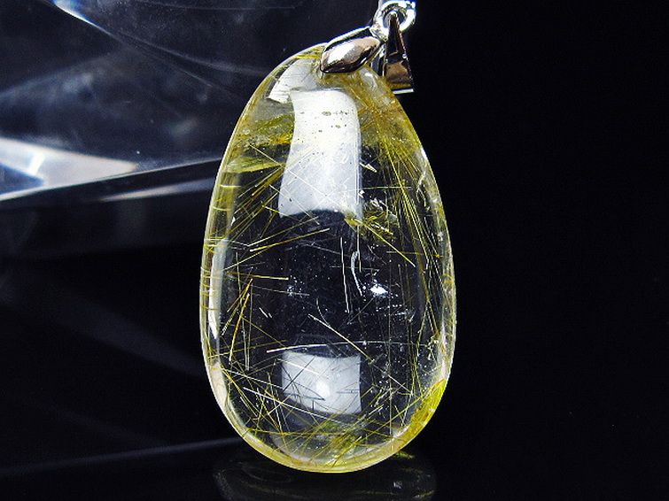 金針ルチル水晶 ペンダント [t86-7503] 2枚目