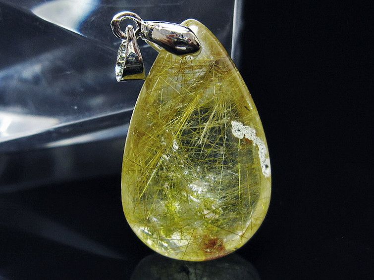 金針ルチル水晶 ペンダント [t86-7504] 2枚目