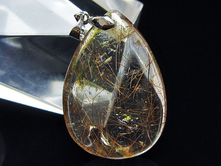 金針ルチル水晶 ペンダント [t86-7519] 2枚目