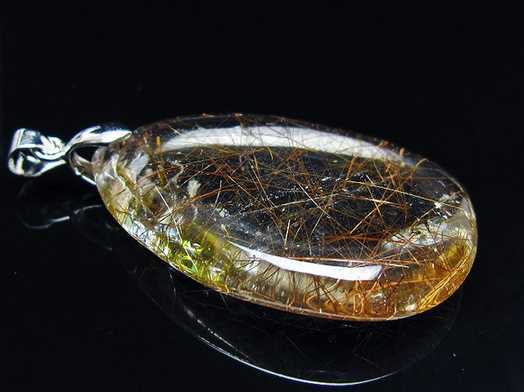 金針ルチル水晶 ペンダント [t86-7519] 3枚目