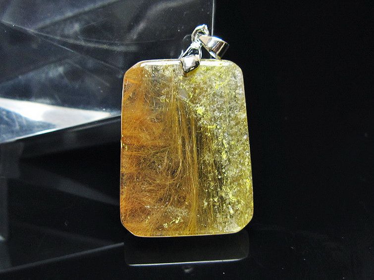 金針ルチル水晶 ペンダント [T86-7521] 1枚目