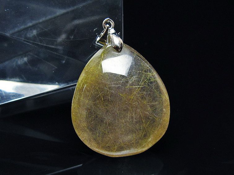 金針ルチル水晶 ペンダント [T86-7522] 1枚目