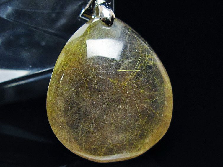 金針ルチル水晶 ペンダント [T86-7522] 2枚目