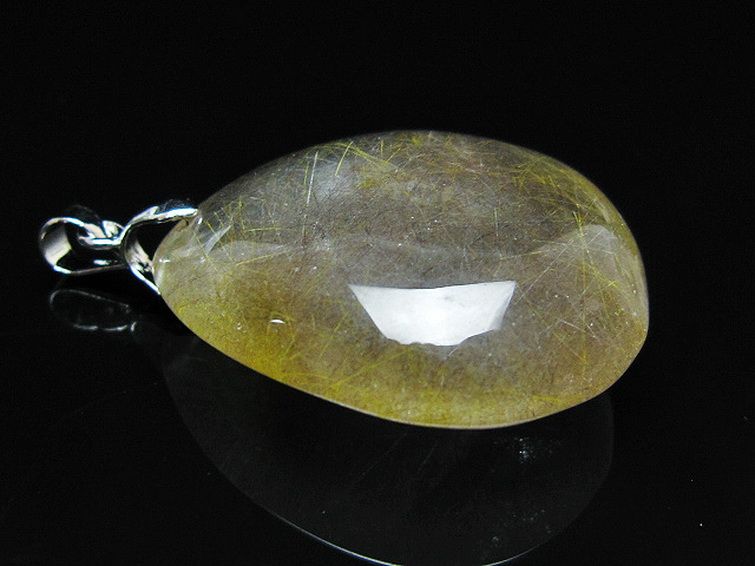 金針ルチル水晶 ペンダント [T86-7522] 3枚目