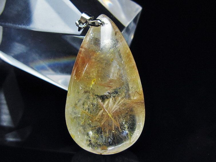 金針ルチル水晶 ペンダント [t86-7532] 2枚目