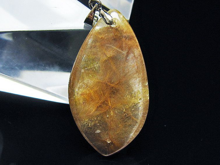 金針ルチル水晶 ペンダント [T86-7533] 2枚目