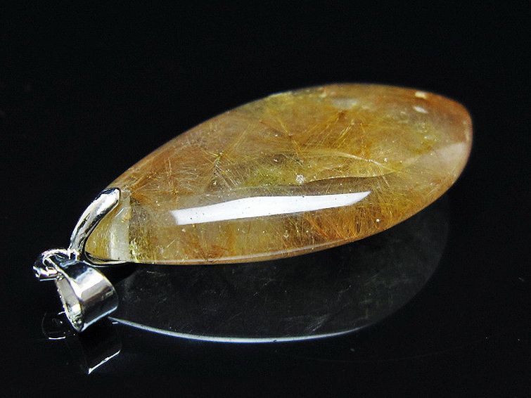 金針ルチル水晶 ペンダント [T86-7533] 3枚目