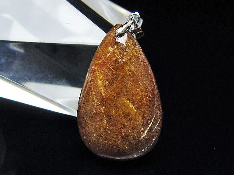 金針ルチル水晶 ペンダント [T86-7535] 1枚目