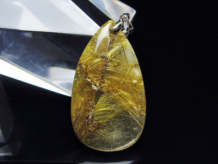 ゴールドタイチンルチル ペンダント [T86-7536] 1枚目