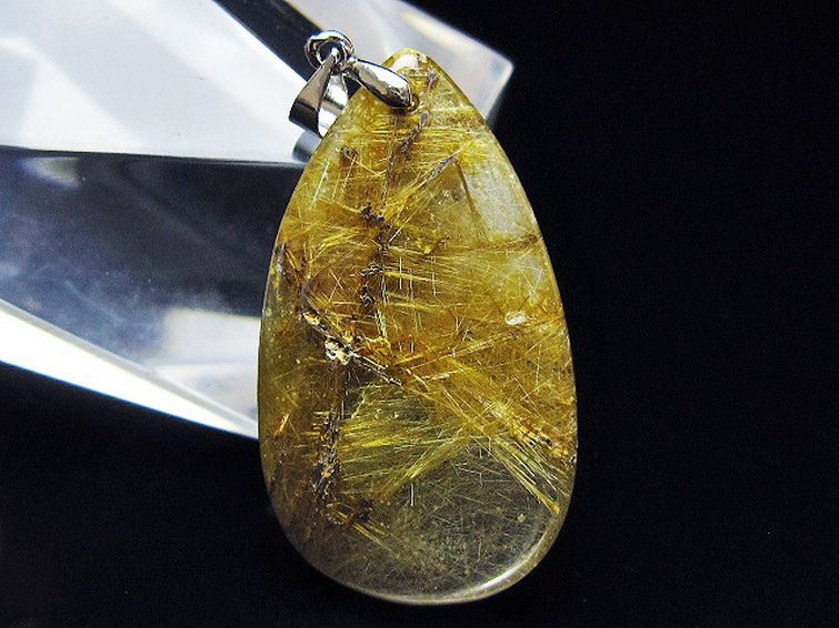 ゴールドタイチンルチル ペンダント [T86-7536] 2枚目